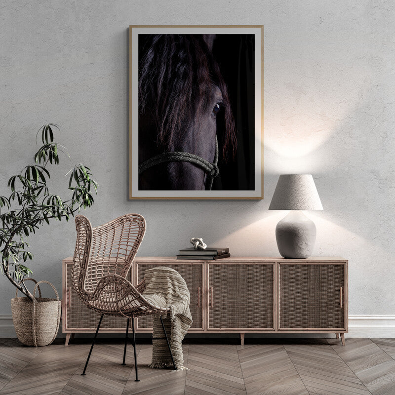 LORI ADAMSKI-PEEK: Black Horse II (limited edition print)