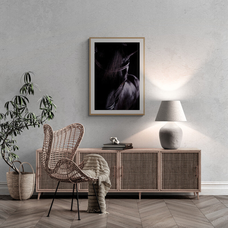 LORI ADAMSKI-PEEK: Black Horse V (limited edition print)
