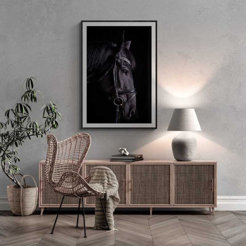 LORI ADAMSKI-PEEK: Black Horse VII (limited edition print)