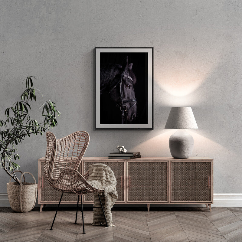 LORI ADAMSKI-PEEK: Black Horse VII (limited edition print)