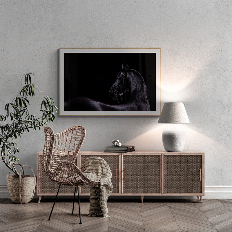 LORI ADAMSKI-PEEK: Black Horse VIII (limited edition print)