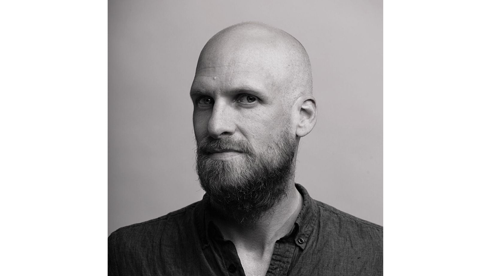 Black and white portrait of Martin Adolfsson