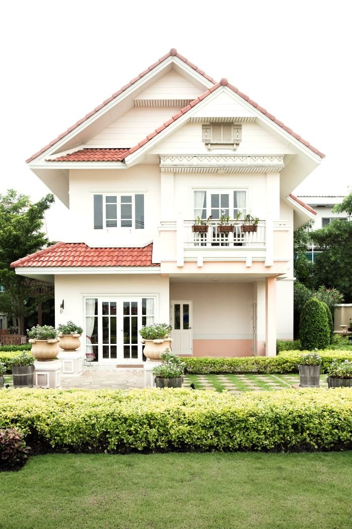 Limited Edition Print of a Swiss-inspired chalet in a suburban development in Thailand.