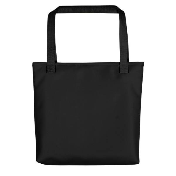Back of medium tote bag in black