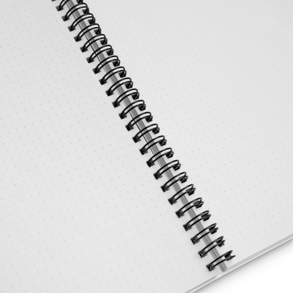 Close-up of inside of notebook