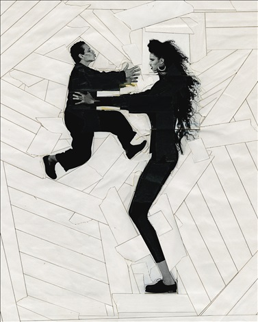 Collage of fashion designer Azzedine Alaia and model Farida