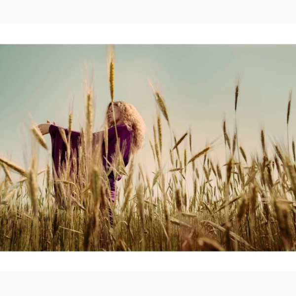 Woman in a wheat field