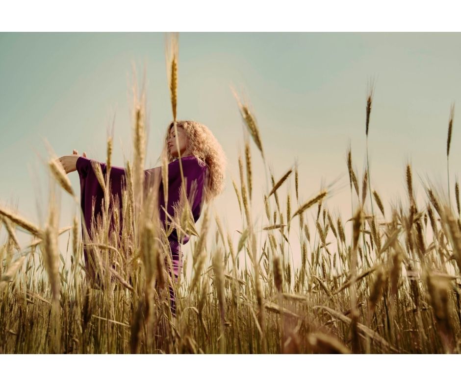 Woman in a wheat field