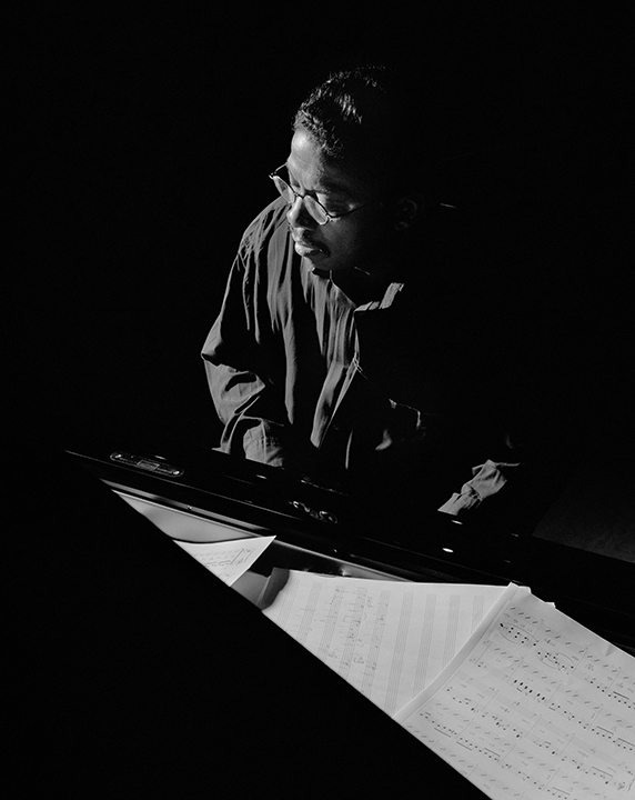 Herbie Hancock playing the piano