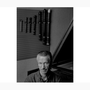 Keith Jarrett photographed in his home