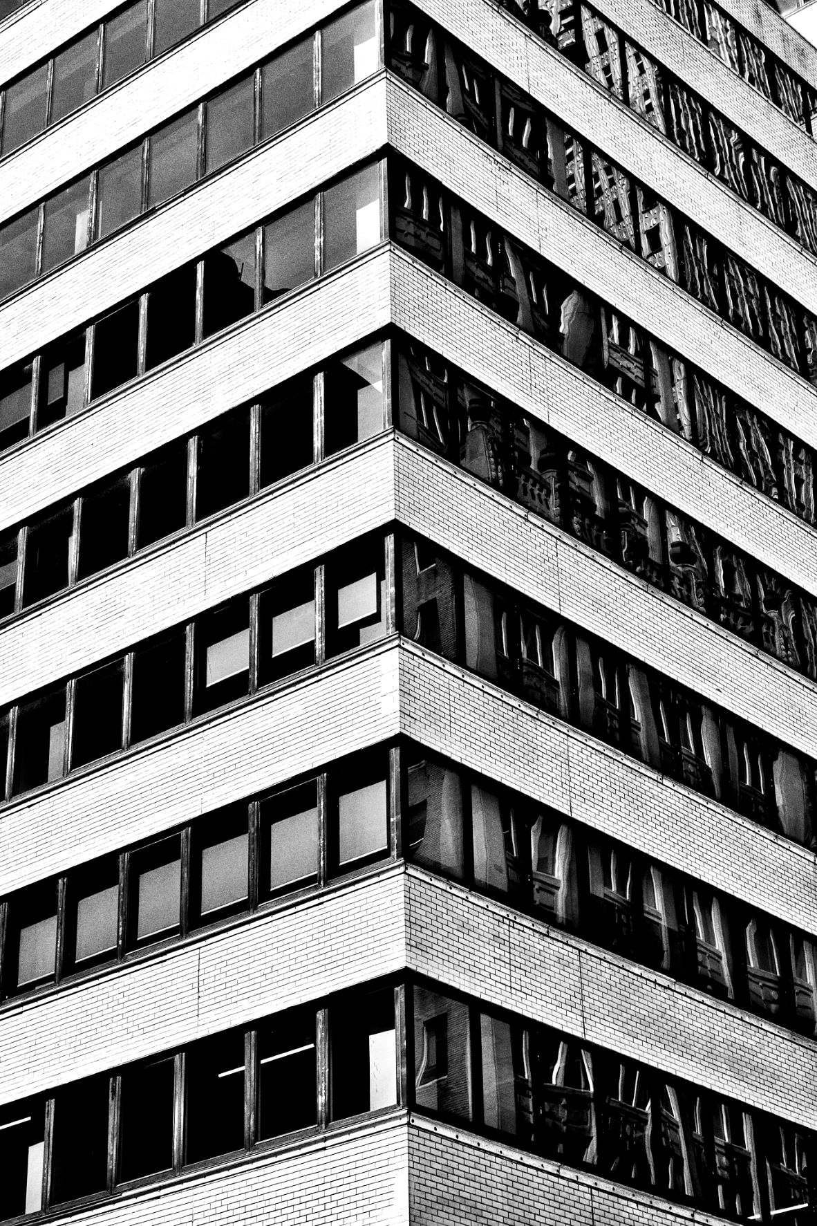 Close up of a New York skyscraper façade