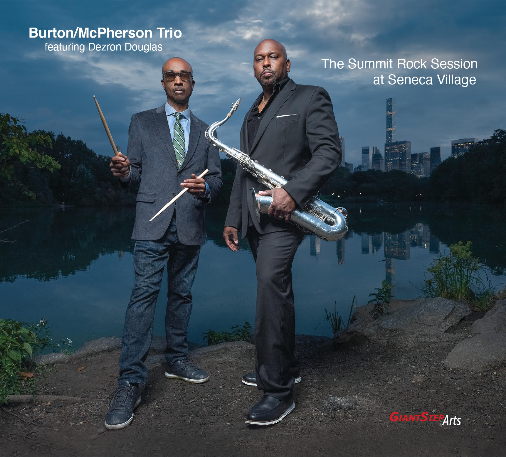 Saxophonist Abraham Burton and drummer Eric McPherson in Central Park