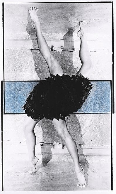 Collage print showing ballet dancers' legs