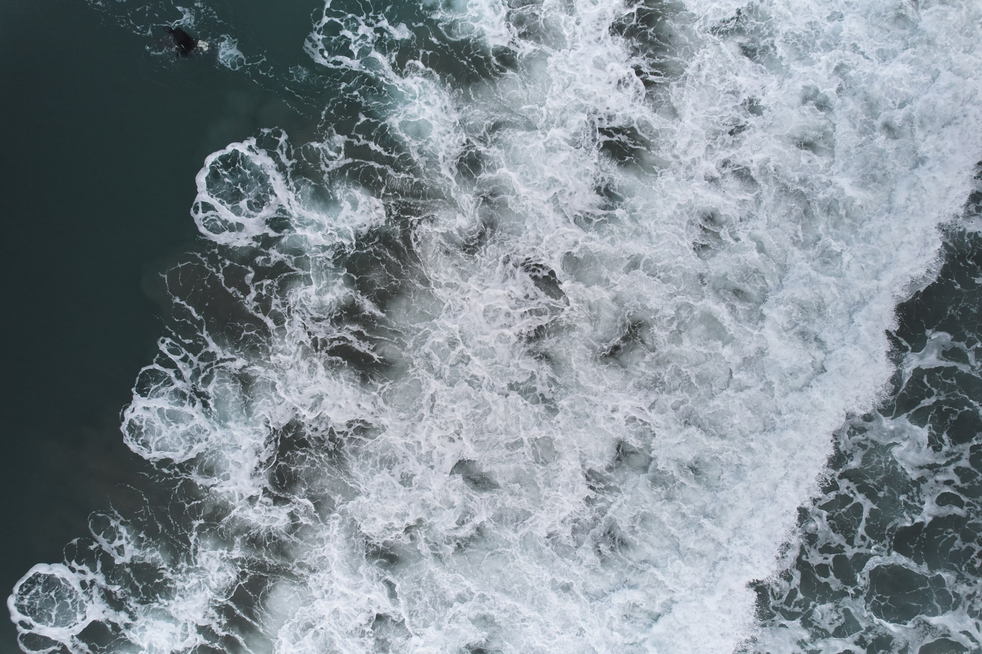 Limited edition print of an aerial photography of a surfer