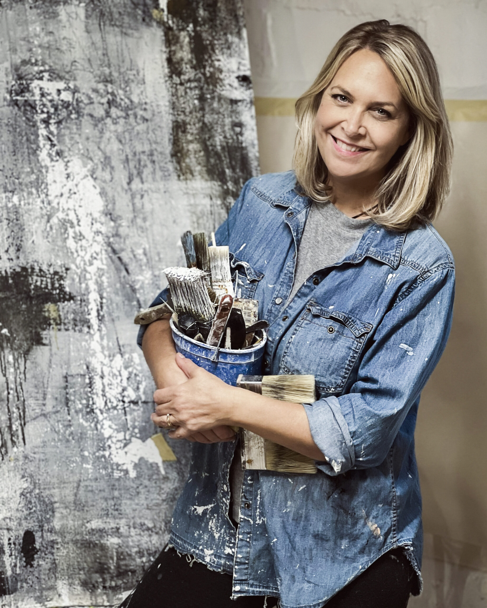 Helena Palazzi in her art studio